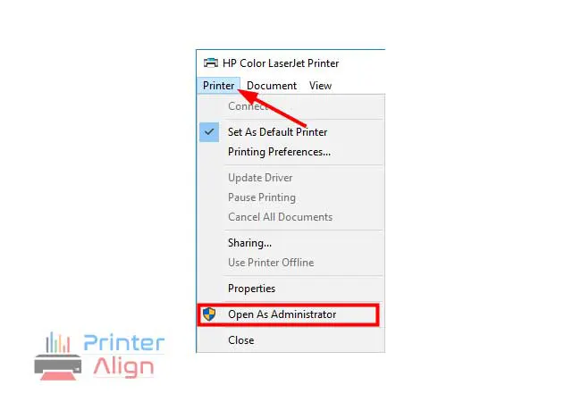 select ‘Open as Administrator’