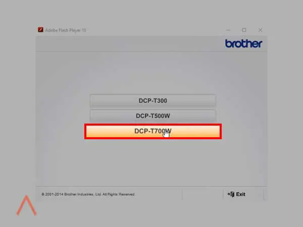 select the model number of your Brother printer