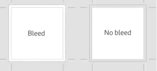 Bleed vs No Bleed comparison Image