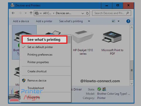 click on ‘See what’s printing’