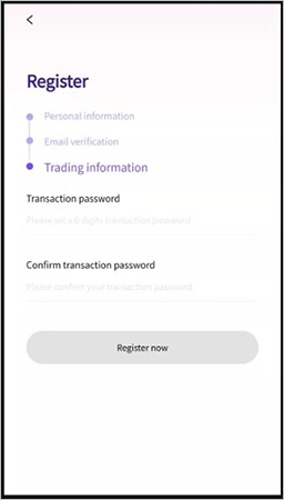 Set up a transaction password