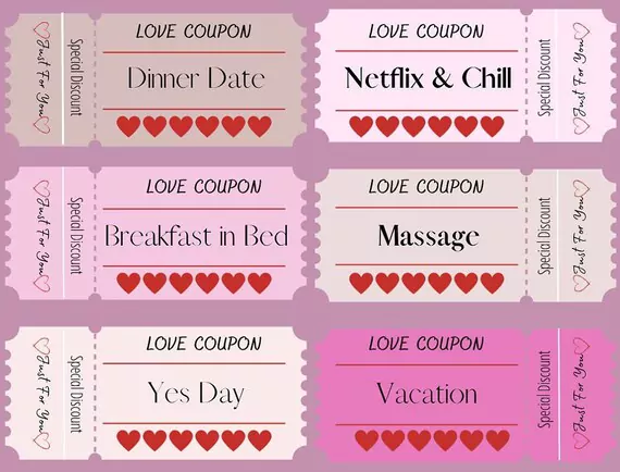 Custom love coupons