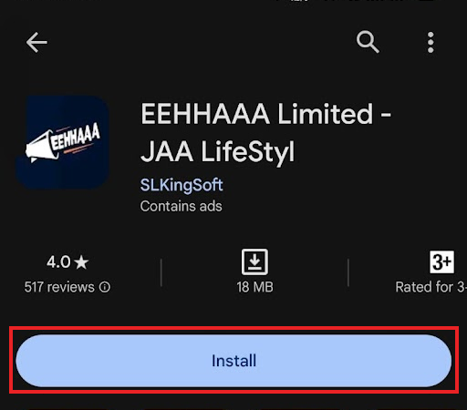 Install EEHHAAA app