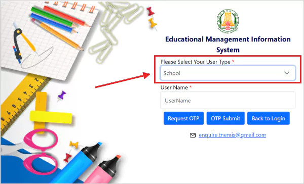 EMIS TNschool Gov In Login Forgot Passwordssss